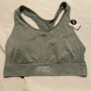 Victoria's Secret PINK Racerback Sports Bra in Green